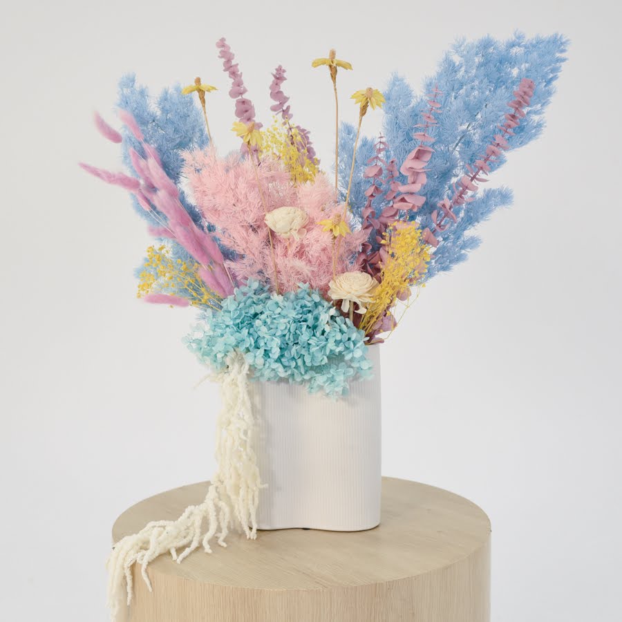 Pastel Dried Flower Arrangement