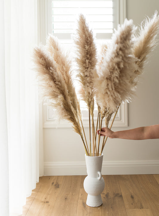 Pampas in a floor vase