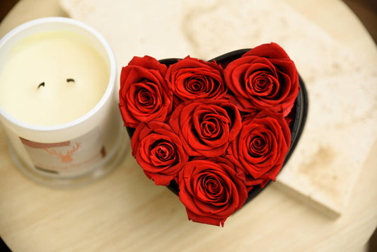 Small Heart Shape Everlasting roses