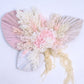 Sweetie Pink and White Dried Flower Wall Hanging