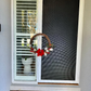 wreath on the front door