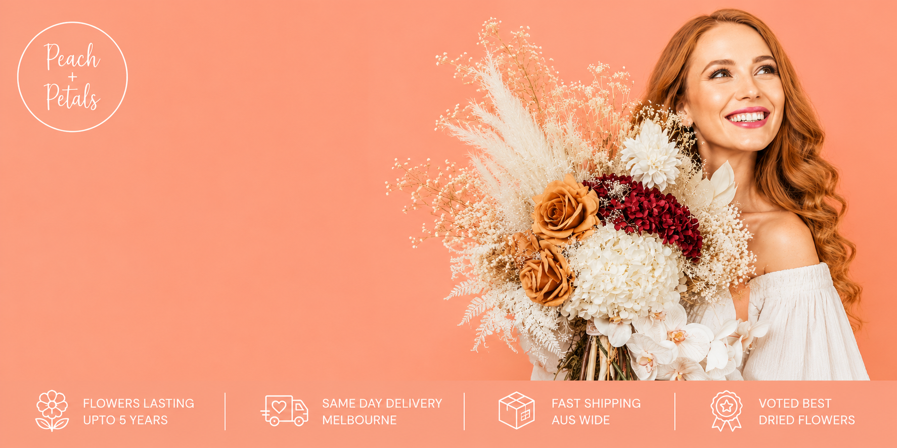 women holding dried flower arrrgement