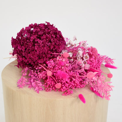 hot pink preserved flowers