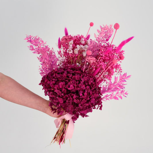 hot pink preserved flowers